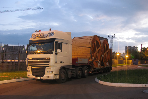 Перевозка кабельных катушек
